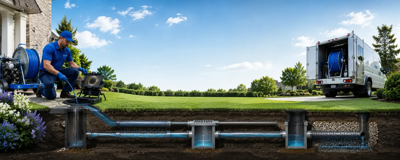 Outdoor drain cleaning information for New Columbia, PA